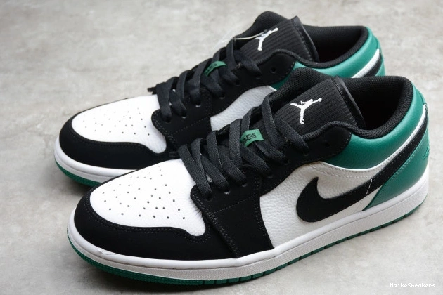 MaikeSneakers Air 553558-113 Black 1 Low White Green Mystic Jordan 0716